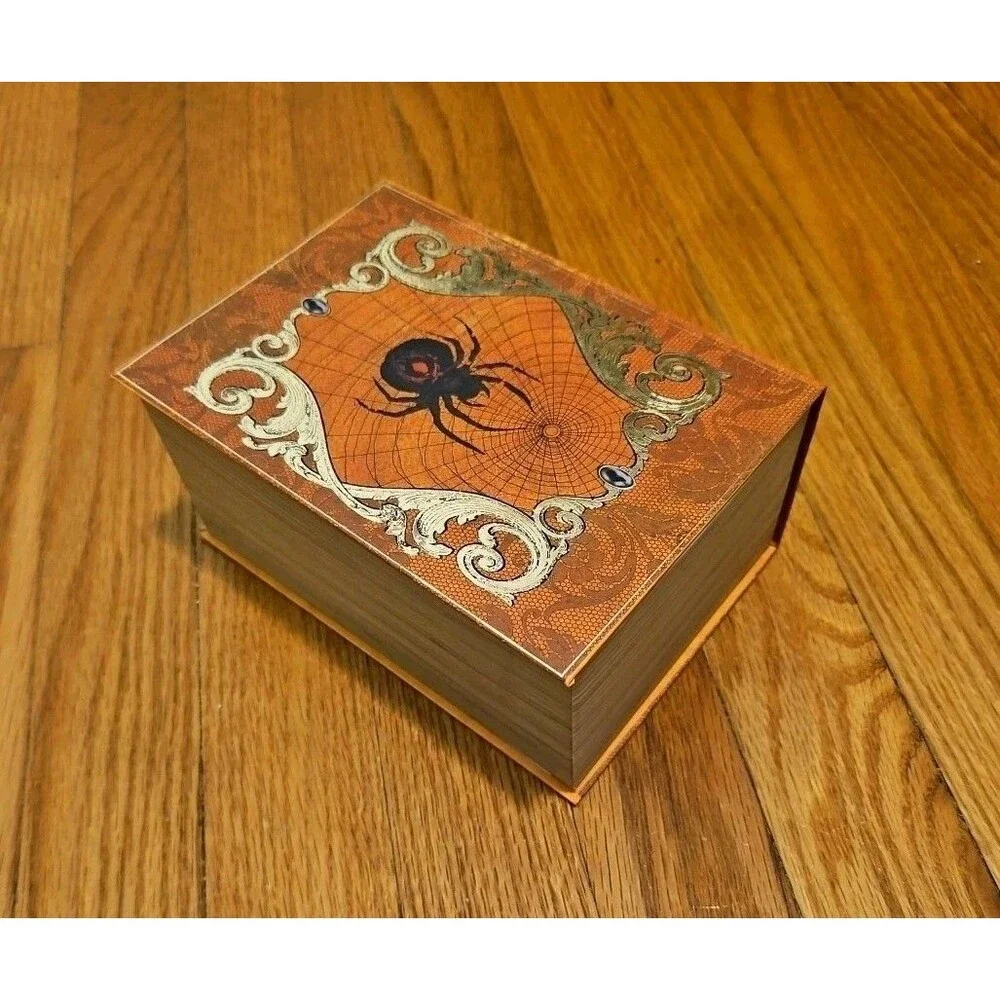 Elegant 3 Pc Nesting Storage Box Set Victorian Goth Halloween Spider Scary Story